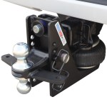 20K HD Max Black Air Hitch & Chrome Sway Tab Combo Ball Installed
