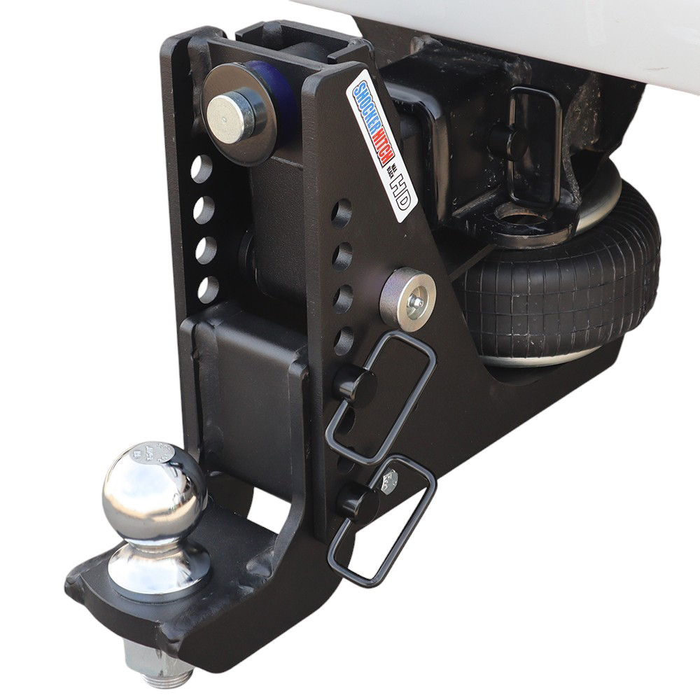 20K HD Max Black Air Hitch & Drop Mount w/ 2-5/16" Ball Installed