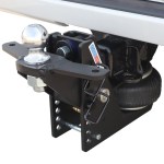 20K HD Max Black Air Hitch & Sway Tab Raised Mount w/ 2-5/16" Ball Installed