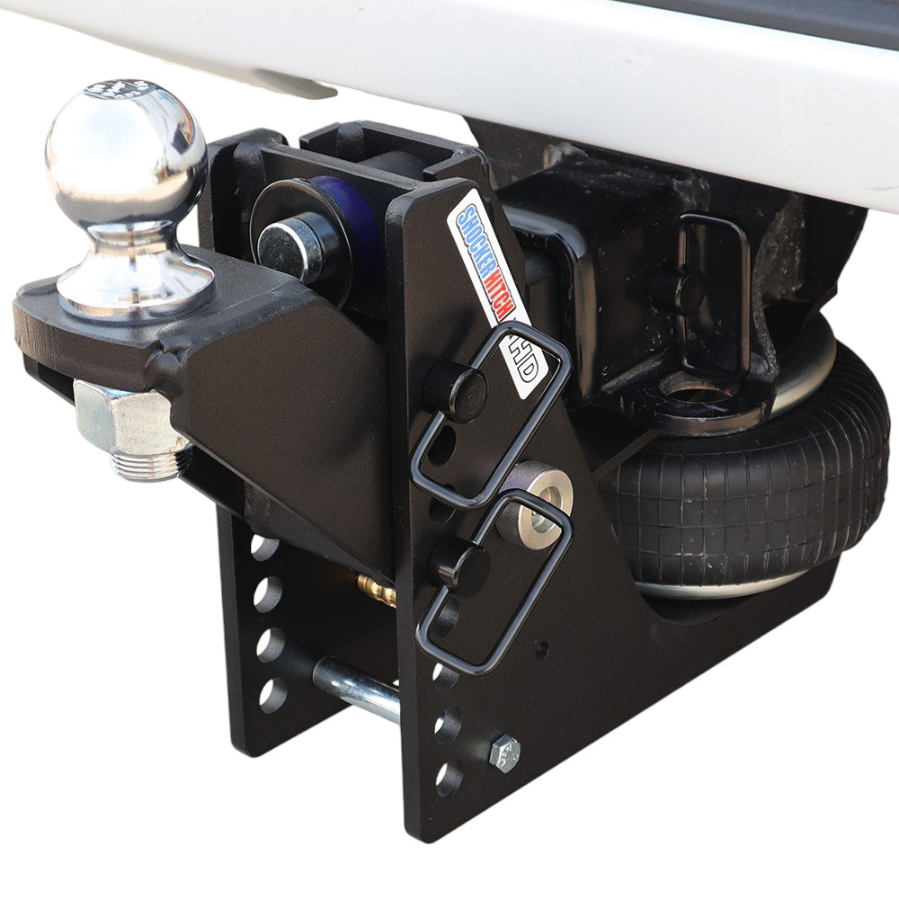 20K HD Max Black Air Hitch & Raised Mount w/ 2-5/16" Ball Installed