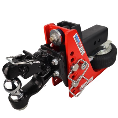 Shocker HD 20K Air Pintle and Ball Combo Hitch - 3" Shank with 2" Ball