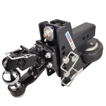 Shocker HD Max Black Air Pintle and Ball Combo Hitch - 3" Shank with 2-5/16" Ball