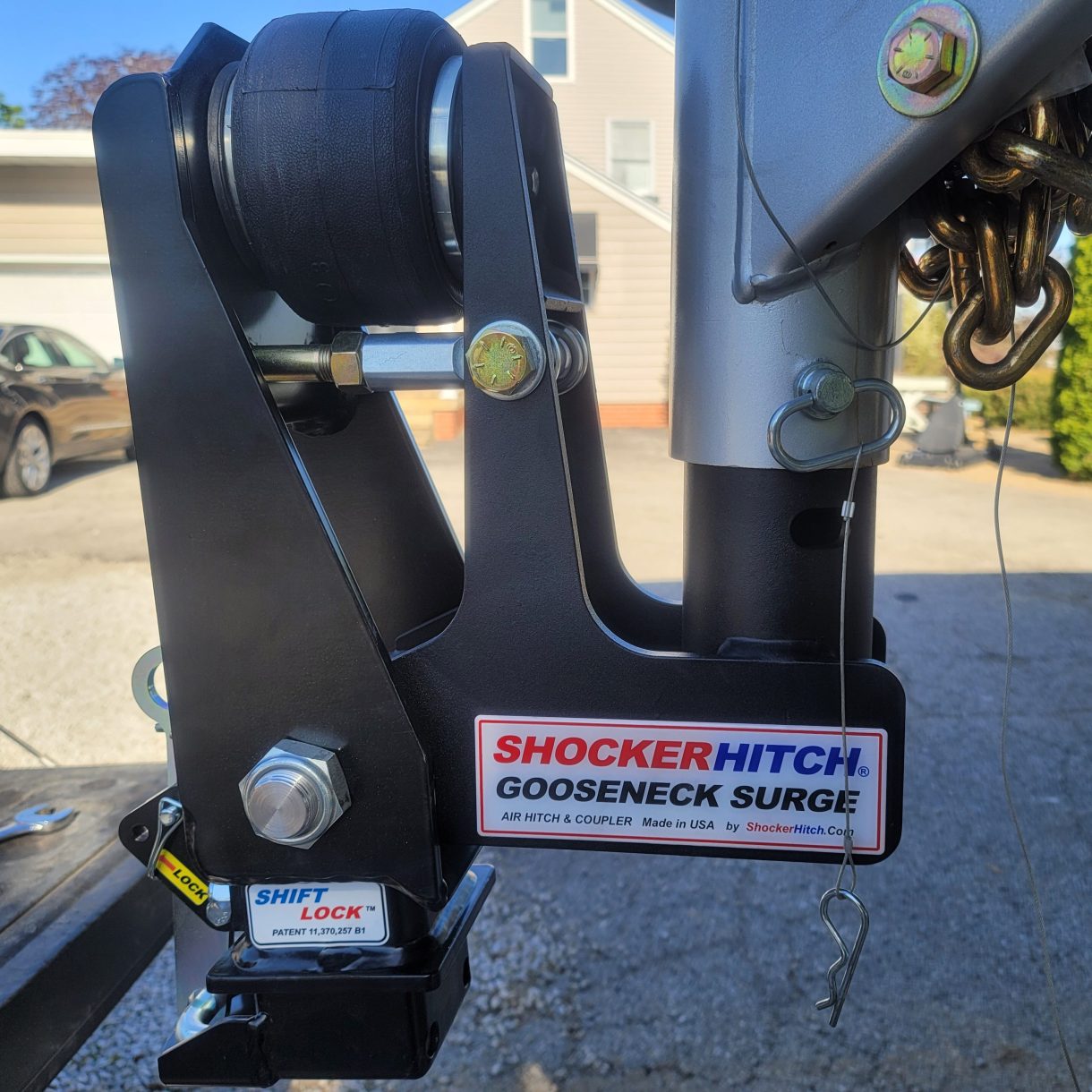 Gooseneck Air with 9" Offset Coupler (Round Stem - Angled Pin)