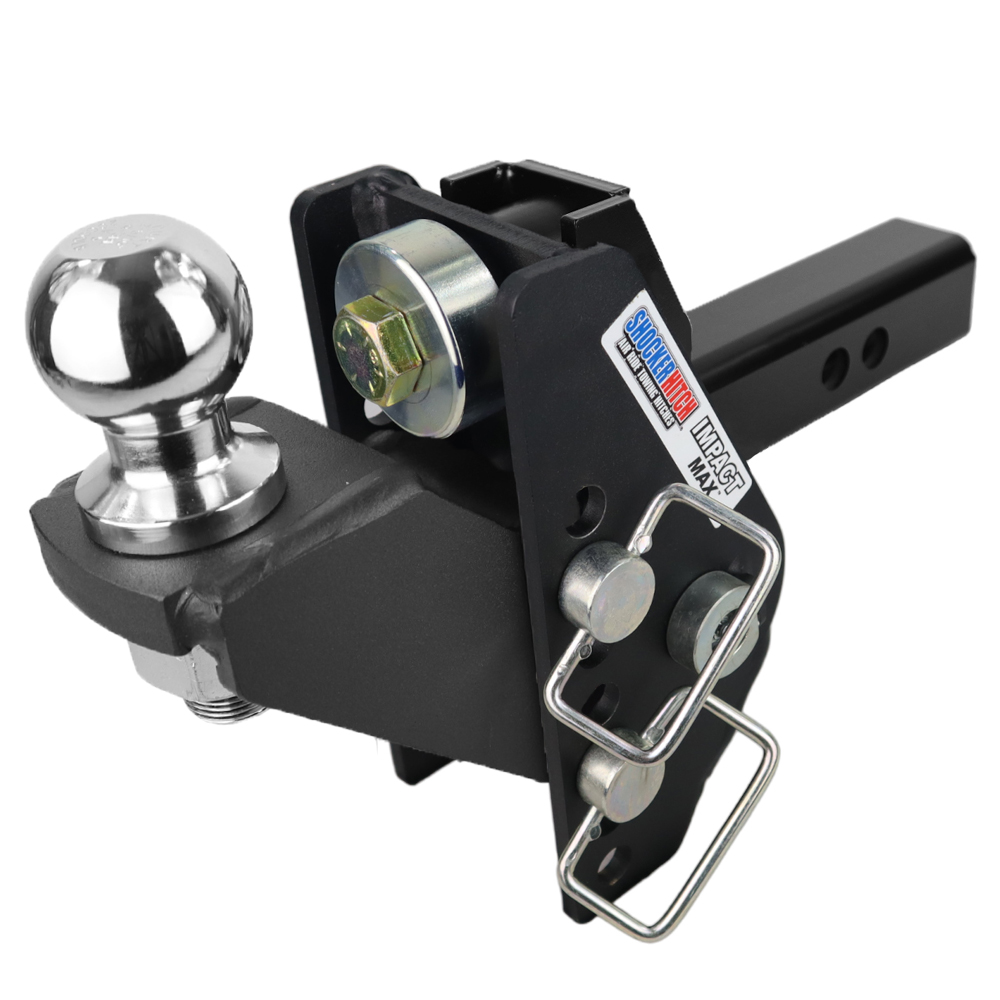 Shocker 20K Impact Max Cushion Hitch 2" with Raised 2-5/16" Ball Mount