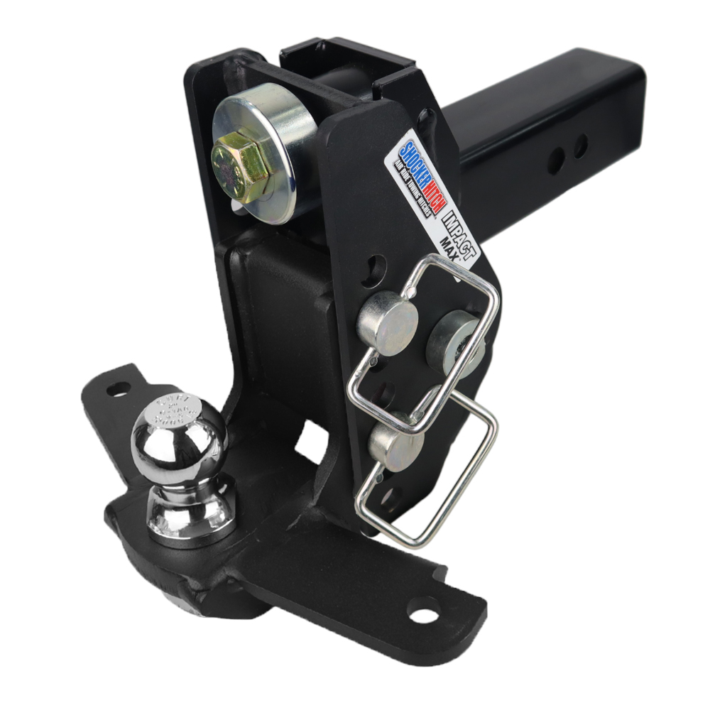 Shocker 20K Impact Max Cushion Hitch Fits 2-1/2" Receiver - Has Drop Sway 2" Ball Mount