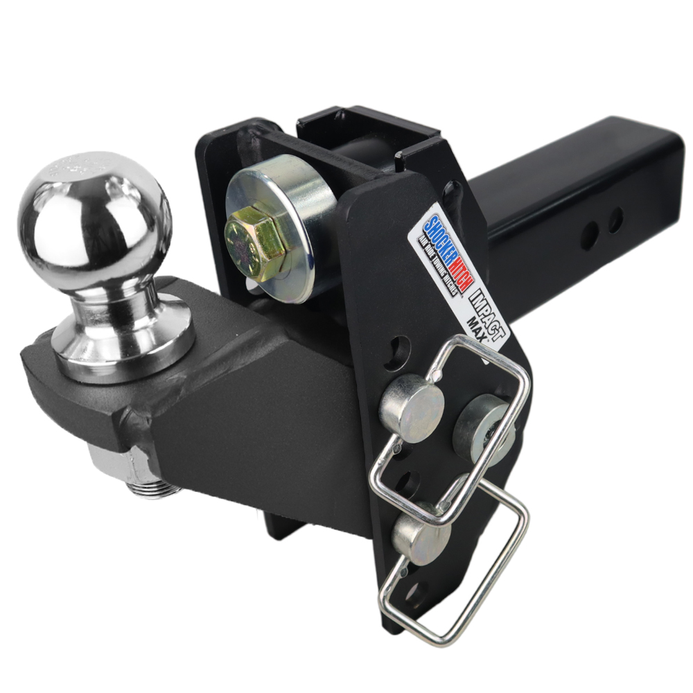 Shocker 20K Impact Max Cushion Hitch 2-1/2" with Raised 2-5/16" Ball Mount