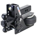 Shocker 20K HD Max Black Air Bumper Hitch with Black Combo Ball Mount - For 2-1/2" Receiver