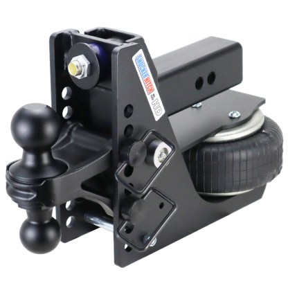 Shocker 20K HD Max Black Air Bumper Hitch with Black Combo Ball Mount - For 2-1/2" Receiver