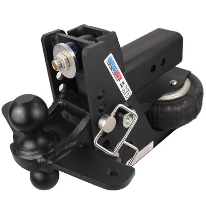 Shocker 20K HD Max Black Air Bumper Hitch with Black Combo Sway Mount - 3" Shank