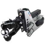 Shocker Streamline 10K Aluminum Air Receiver Hitch with Pintle and Ball Combo Mount - 2-5/16" Ball