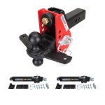 Shocker 14K Impact Dual Cushion Hitch Black Combo Ball & Sway Control Towing Kit - 2-1/2" Receiver