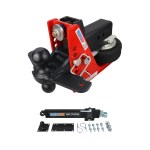 Shocker 20K HD Air Hitch with Black Sway Tab Combo Ball and Sway Control Towing Kit - For 3 Receiver