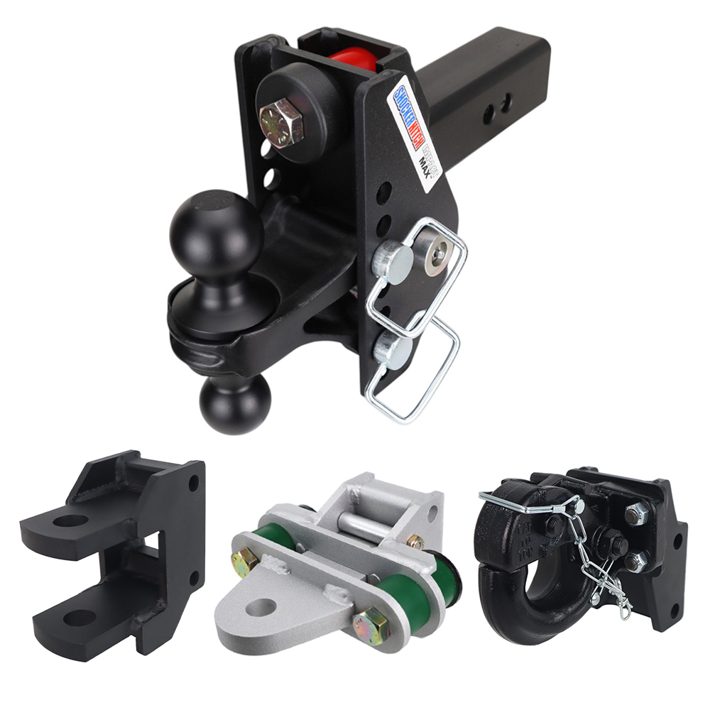 Impact Max Cushion Hitch Deluxe Farm Tow Kit: Pintle, Clevis, Cushion Drawbar & Black Combo Ball - 2-1/2" Receiver