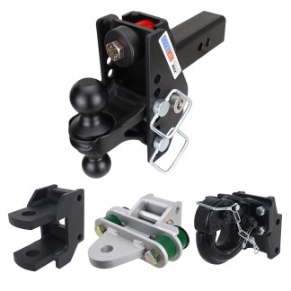 Impact Max Cushion Hitch Deluxe Farm Tow Kit: Pintle, Clevis, Cushion Drawbar & Black Combo Ball - 2-1/2" Receiver
