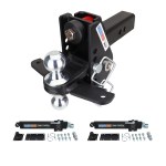 Shocker 20K Impact Max Dual Cushion Hitch Chrome Combo Ball & Sway Control Towing Kit - 2-1/2" Receiver
