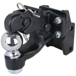 Shocker Pintle Hook and Ball Combo Mount - Modified Clip