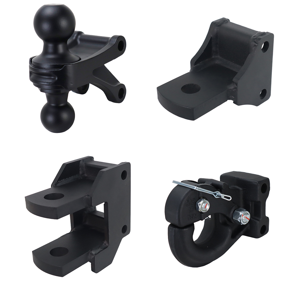 Shocker Farm Mounts Kit - (Black Combo Ball, Drawbar, Clevis Pin, Pintle) SH-FTK-BLK