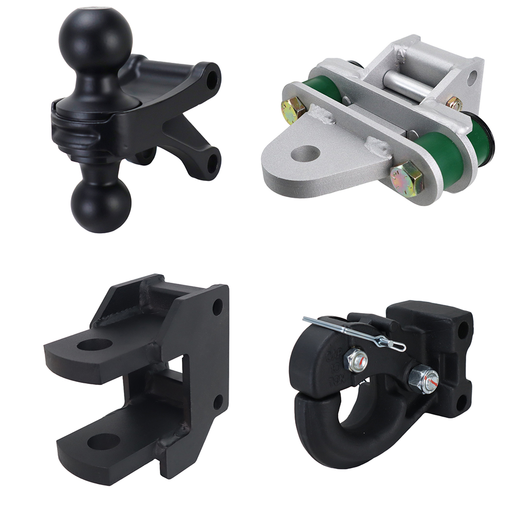 Shocker Deluxe Farm Mounts Kit - (Black Combo Ball, Quad Cushion Drawbar, Clevis Pin, Pintle) SH-FTK2-BLK