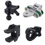 Shocker Deluxe Farm Mounts Kit - (Black Combo Ball, Quad Cushion Drawbar, Clevis Pin, Pintle) SH-FTK2-BLK
