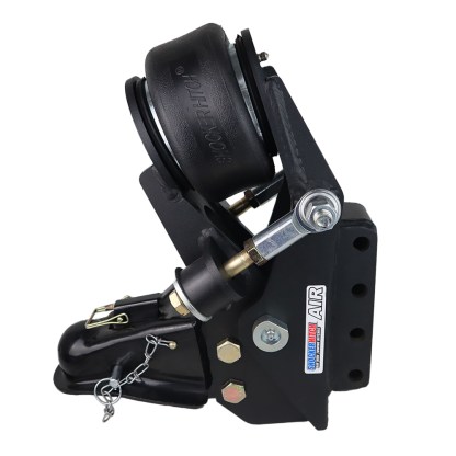 Shocker Tongue Mount Air Hitch with 14K Wallace Coupler - Vertical Channel Mount - Side