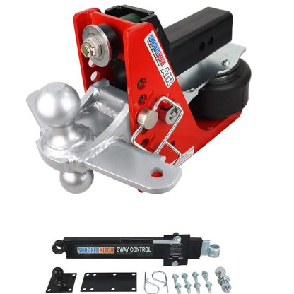 Shocker 12K Air Hitch with Sway Tab Combo Ball and Sway Control Towing Kit - 2-1/2" Shank