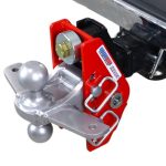 Shocker 12K Impact Cushion Hitch with Silver Combo Ball Mount with Sway Tabs