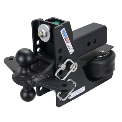 Shocker 12K Max Black Air Bumper Hitch with Black Combo Ball with Sway Tabs Mount - For 3" Receiver