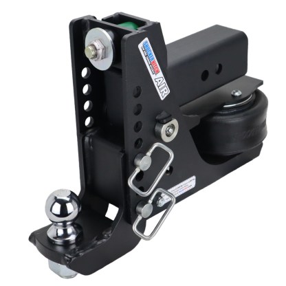 Shocker 12K Max Black Air Bumper Hitch with Drop 2" Ball Mount - For 3" Receiver