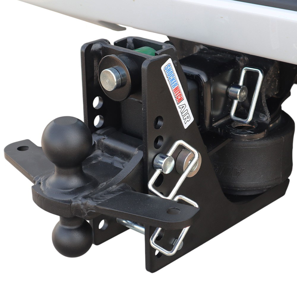 14K Max Black Air Hitch & Black Sway Tab Combo Ball Installed