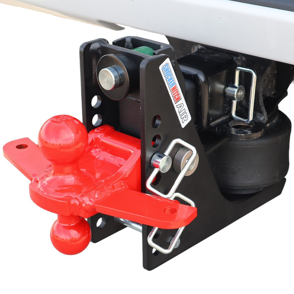 14K Max Black Air Hitch & Red Sway Tab Combo Ball Installed