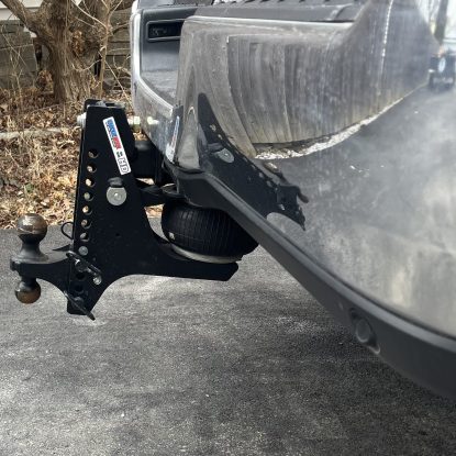 Shocker HD Max Black Super Drop Air Hitch with Combo Installed on Dodge Ram