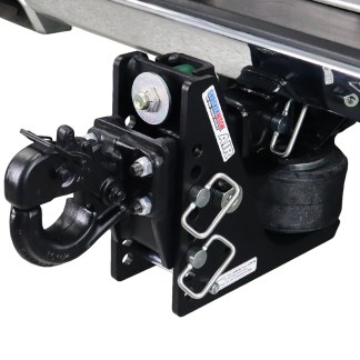 Shocker 12K Max Black Air Bumper Hitch with Pintle Hook Mount