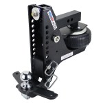 Shocker 20K Max Black Super Drop Air Hitch with Drop Ball Sway Mount