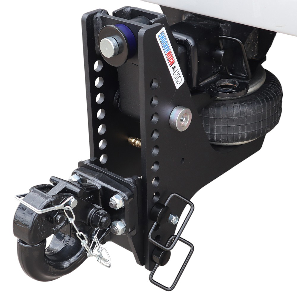 20K Super Drop Max Black Air Hitch & 10-Ton Pintle Installed