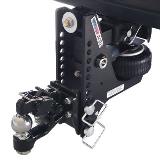 Shocker HD 20K Max Black Super Drop Hitch with Pintle Hook & Ball Combo Mount