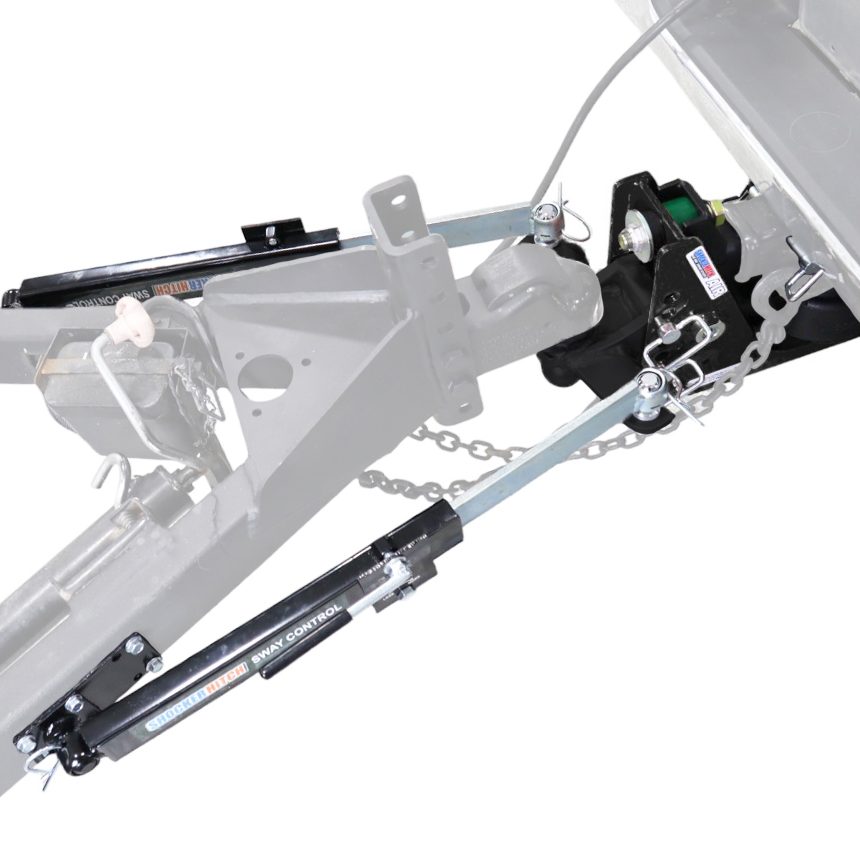 14K Max Black Air Hitch & Black Combo Ball w/ 2 Friction Sway Bar Kits