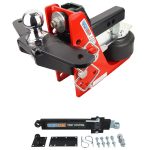 Shocker 12K Air Hitch with Sway Tab Raised Ball Mount with 2" Ball and Sway Control Towing Kit - For 2" Receiver