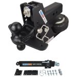 Shocker 20K HD Max Black Air Hitch with Black Sway Tab Combo Ball and Sway Control Towing Kit - For 3 Receiver