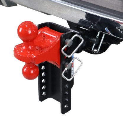 Shocker XR Hitch with Red Combo Ball - Raised - 10 Hole Frame