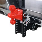 Shocker XR Hitch with Red Combo Ball - Raised and Flipped & Raised - 10 Hole Frame