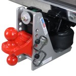 Shocker Streamline Aluminum Air Hitch with Red Combo Ball Mount Installed