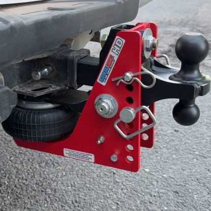 HD Air Bumper Hitch with Black Combo Ball Installed