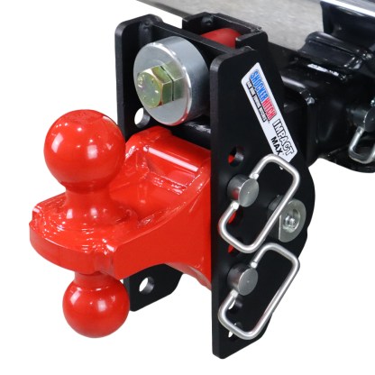 Shocker 20K Impact Max Cushion Hitch with Red Combo Ball Mount