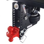 Shocker HD 20K Max Black Super Drop Hitch with Red Combo Ball Mount