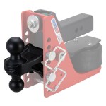 Shocker Hitch Black Combo Ball Mount Attachment with 2" & 2-5/16" Hitch Balls - On Shocker Air Bumper Hitch