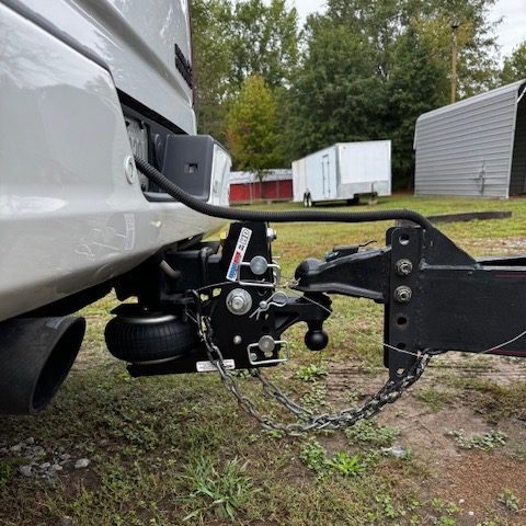 Shocker HD Max Black Air Combo Hitch Installed Side View