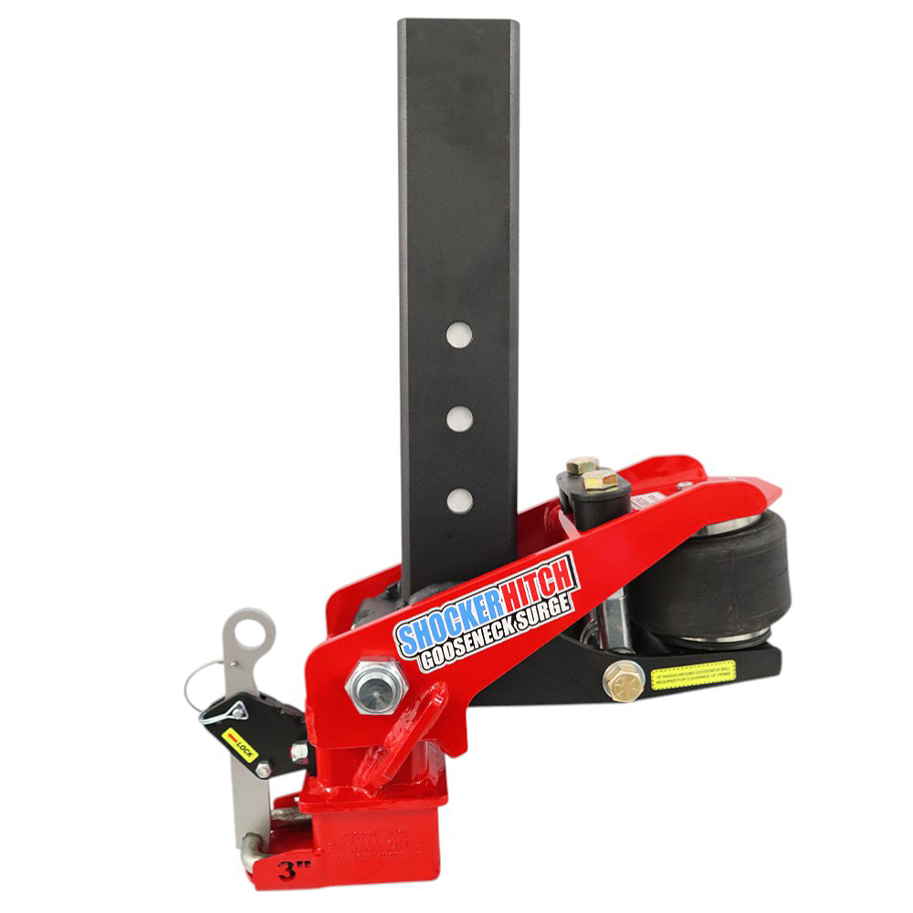 40K Gooseneck Air Hitch & Shift Lock Coupler for 3" Ball - Square Stem