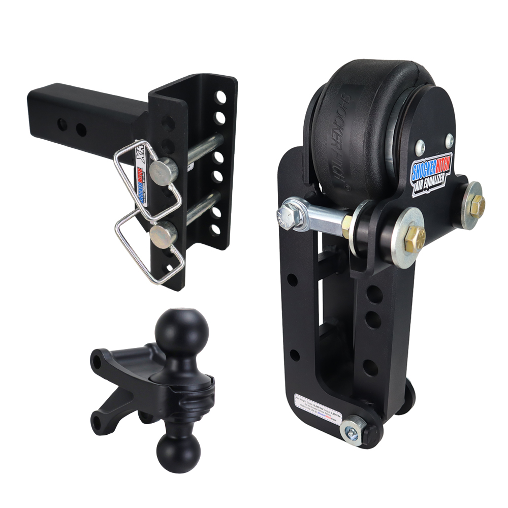 Shocker Air Equalizer with XR Drop Hitch & Black Combo Ball (8-Hole) - 2-1/2" Receiver