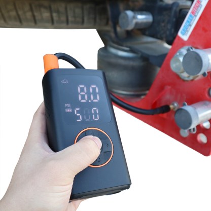 Shocker Compact Portable Air Compressor with Digital Gauge - Hooked Up