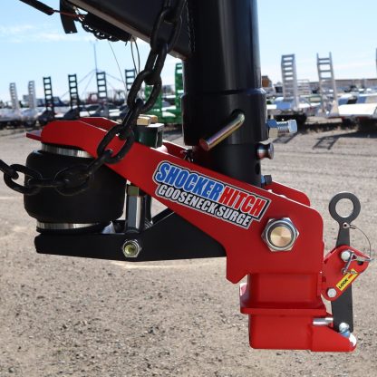 Shocker Gooseneck Air Hitch & Coupler (Round - Fits 4" & 100mm Round Stem with Straight or Angled Pin Holes - Patent Pending Design)